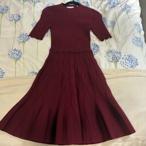 Sandro Mini Crepe Knit Dress